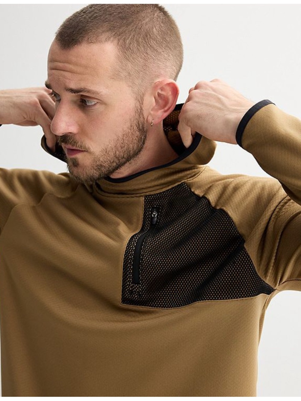 Tek Gear honeycomb Pullover with Contrast Chest Pocket size L